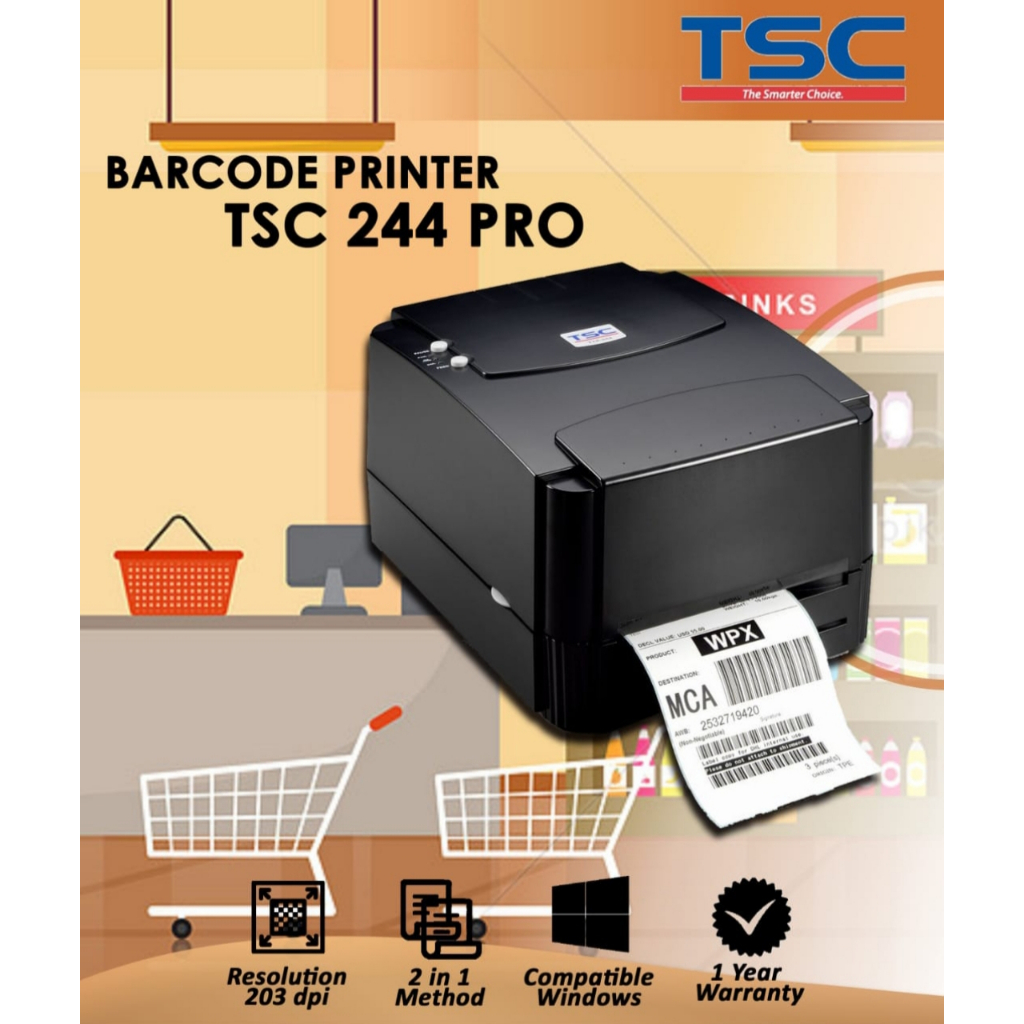 Jual TSC TTP-244 PRO BARCODE PRINTER | Shopee Indonesia