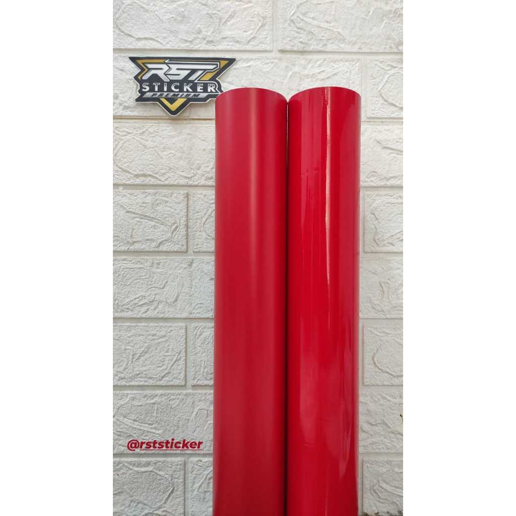 Jual Skotlet Sticker Merah Glossy Doff Good fix Sticker Merah Lebar ...