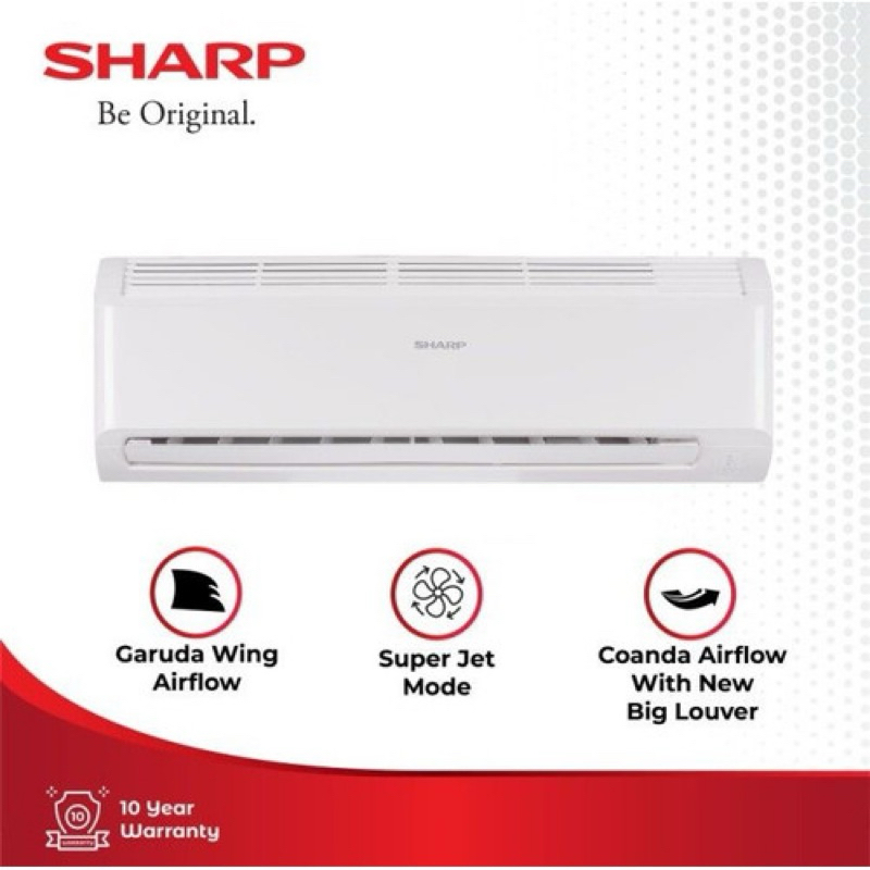 Jual Ac Sharp 1 pk low watt garansi 10 tahun A9BEY / Ac 1 pk Sharp low ...