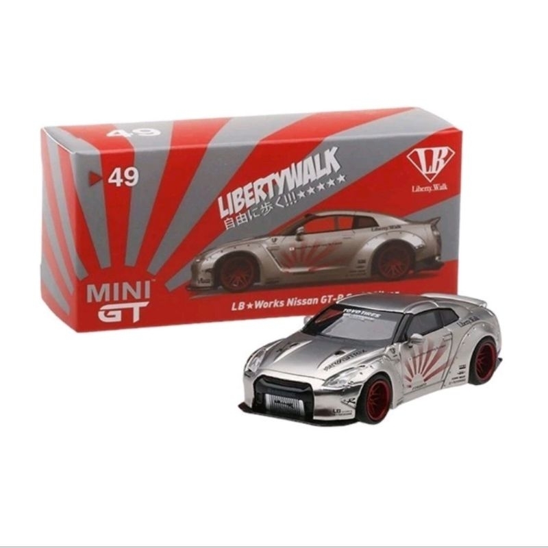 Jual Mini GT LB★WORKS Nissan GT-R (R35) Satin Silver | Shopee Indonesia