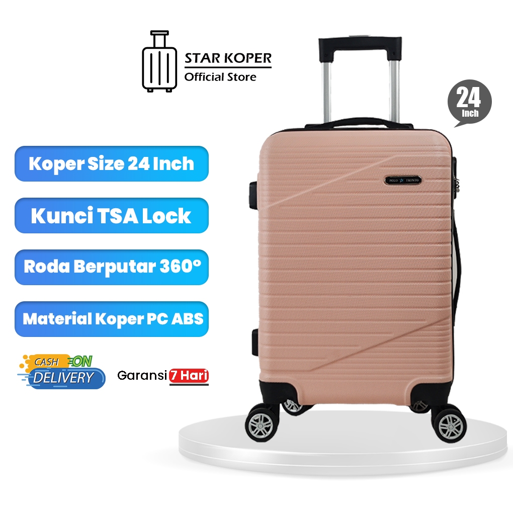 Jual Koper Polo Tronto Ukuran 24 Inch Koper Fiber Tidak Mudah Pecah ...