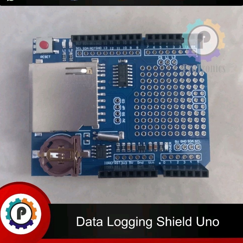 Jual Arduino Data Logger Shield V.1.0 SD Card Reader Writer + RTC ...