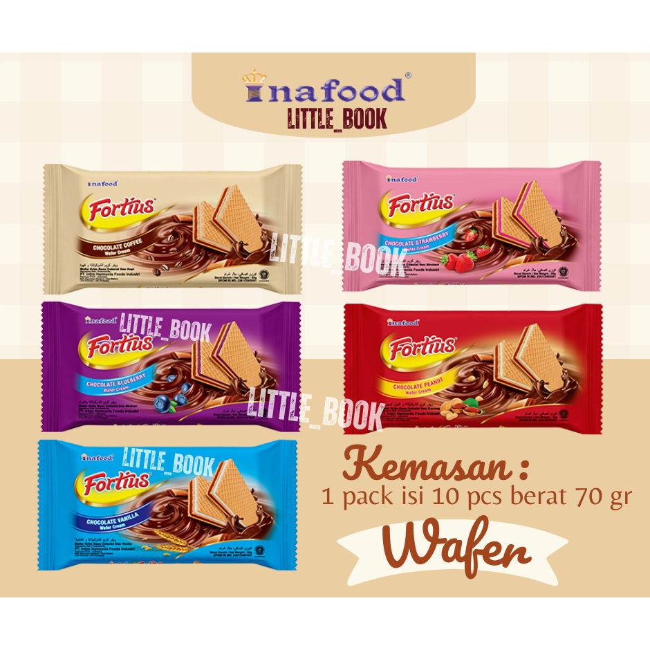 Jual INAFOOD WAFER Fortius Chocolate 1 DUS isi 3 Pack 70 gram/ KARTON ...