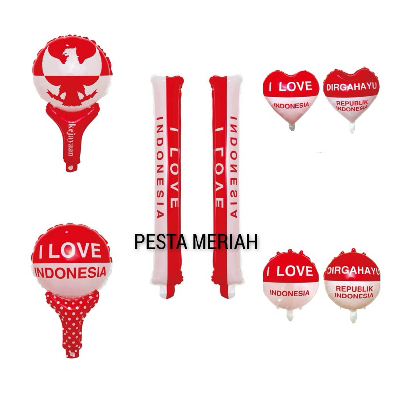 Jual Balon Foil Hut Ri Balon Foil Dirgahayu Ri Balon Foil Merah Putih Balon Foil Bendera