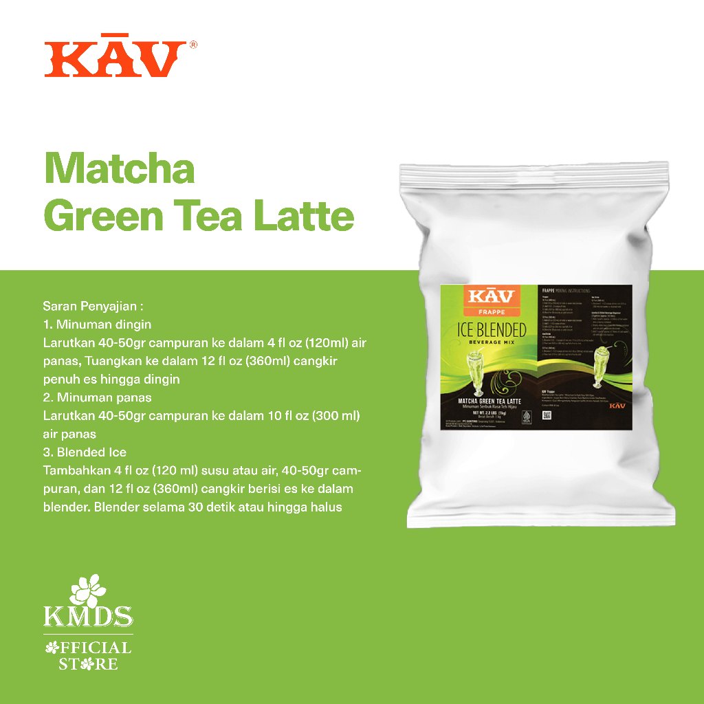 Jual KAV Matcha Green Tea Latte Premium Powder 1 KG | Shopee Indonesia