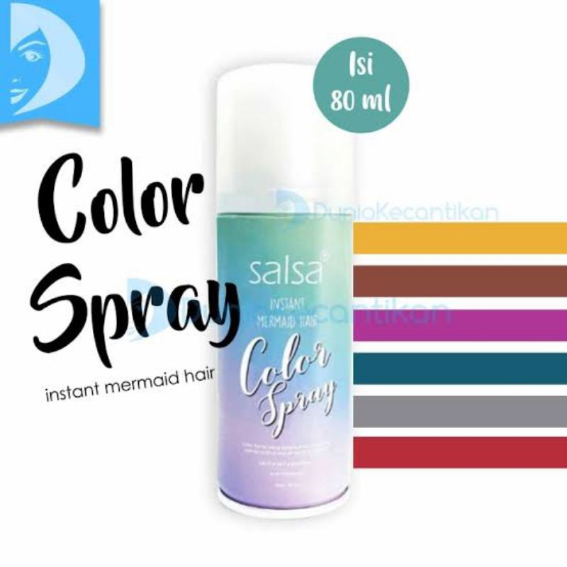 Jual SALSA Instant Mermaid Hair Color Spray Pewarna Rambut Instan (80ml ...