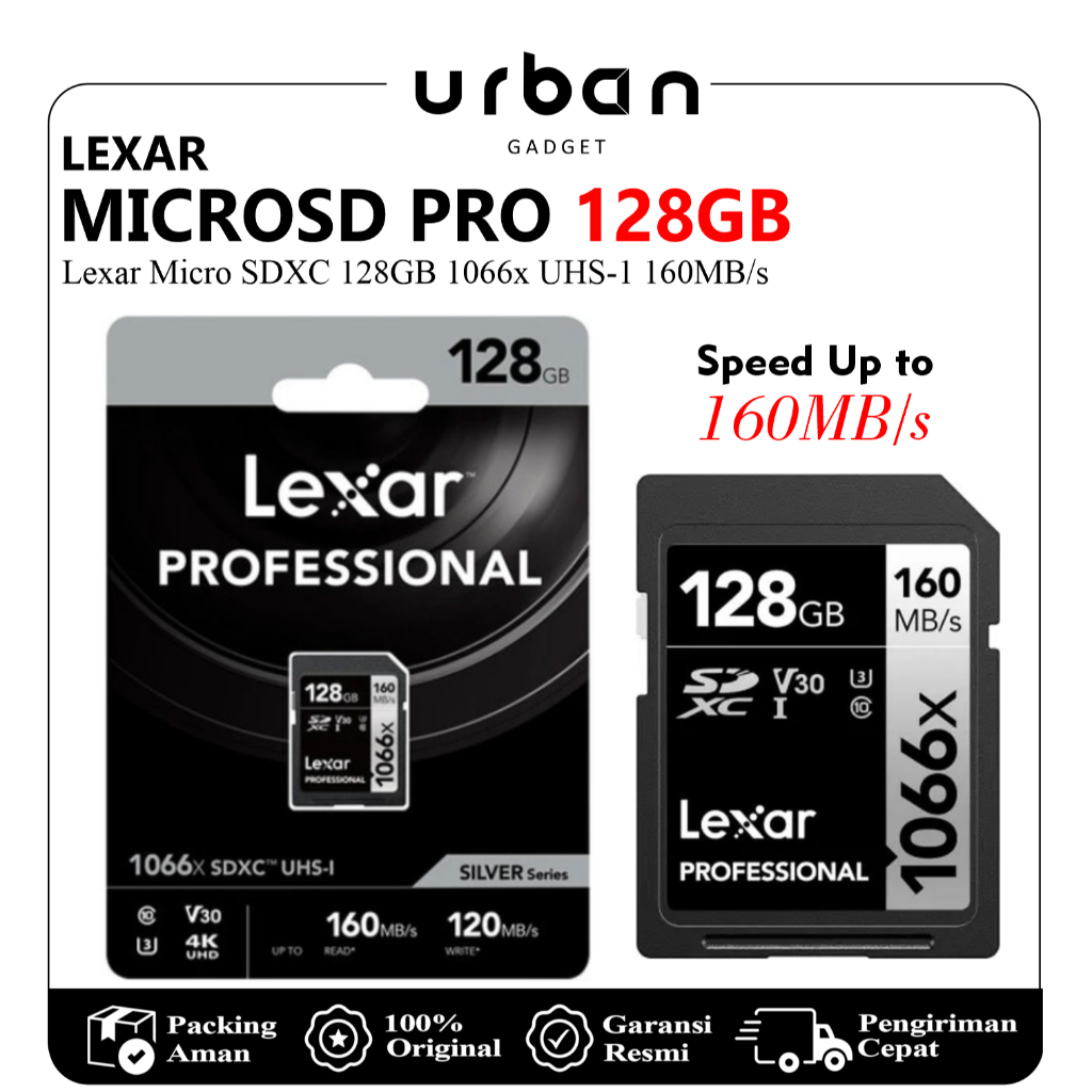 Lexar Professional CompactFlash 1066x 128GB VPG-65 – Lettura 160MB/s, UDMA 7 Per Video 4K E Foto RAW
