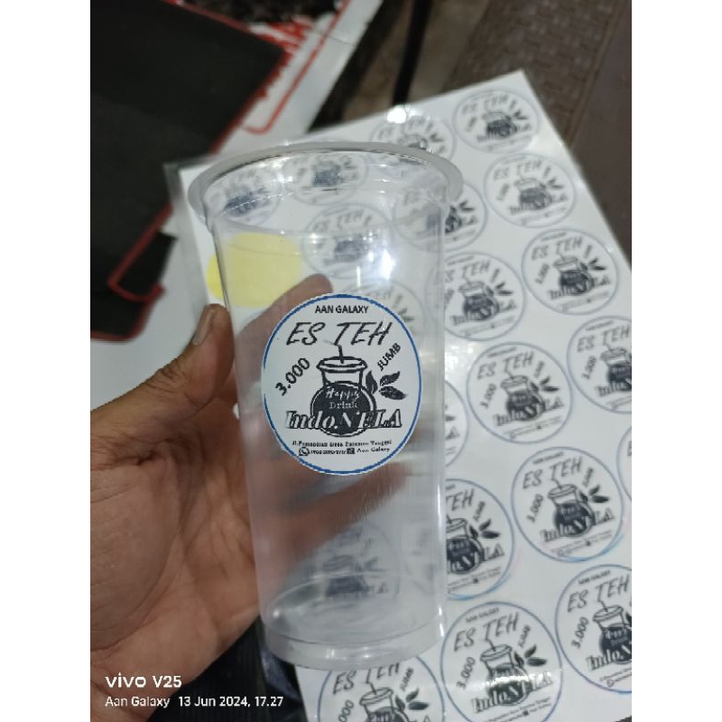 Jual stiker lebel nama kemasan camilan dn cup minuman isi 112pcs | 8 ...