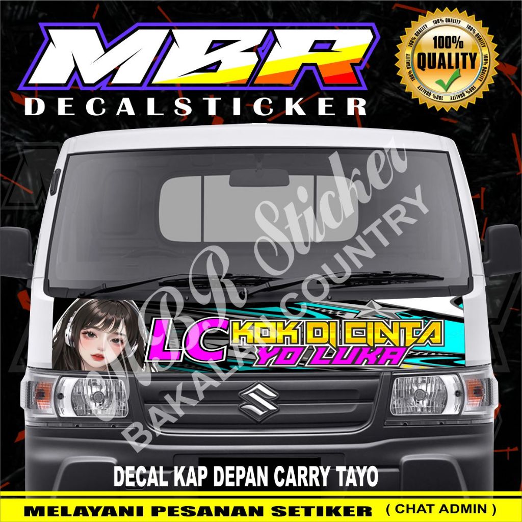 Jual STIKER LC KOK DI CINTA,STIKER KABIN DEPAN,STIKER CARRY TAYO,DECAL ...