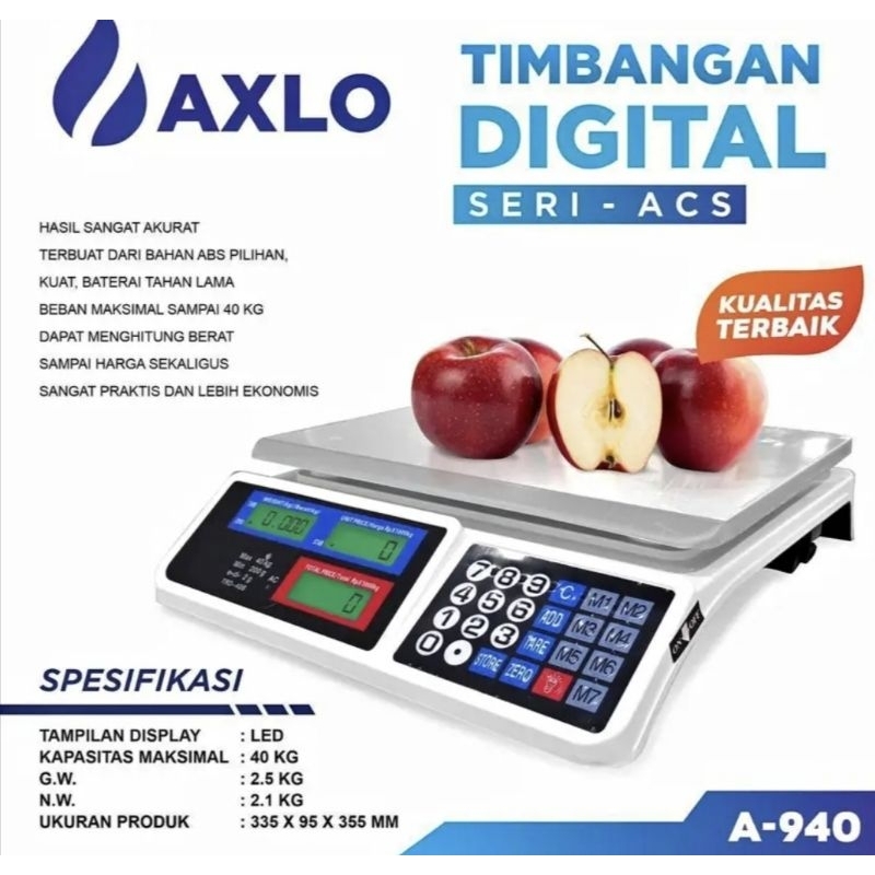 Jual timbangan digital axlo/ GSE serbaguna 40 kg | Shopee Indonesia