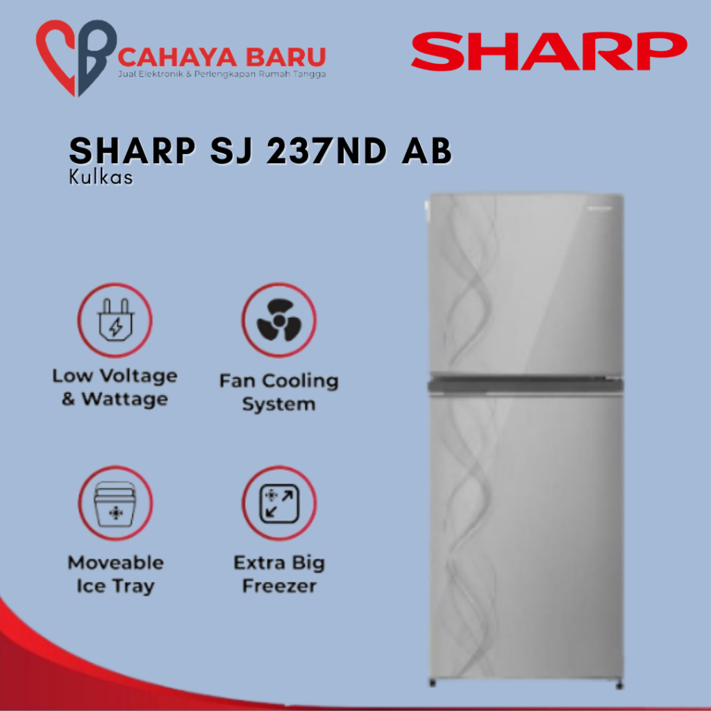 Jual KULKAS SHARP SJ 237ND AB | Shopee Indonesia