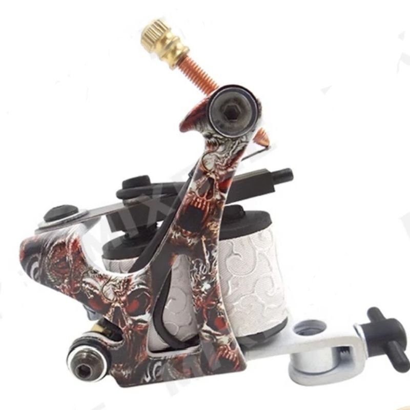 INKgrafiX TATTOO SET 10Wrap – Komplettset Mit Spulenmaschine IG-27evo (schwarz), Farben, Zubehör & Anleitung