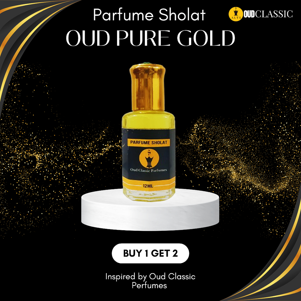 Jual Parfum Sholat OUD PURE GOLD Beli Dapat 12ml Premium ASLI