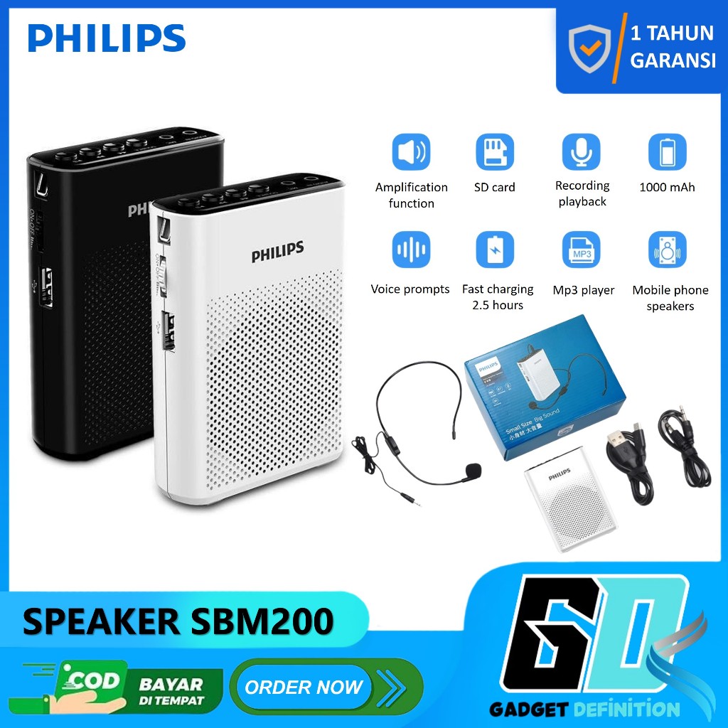 Jual Philips Sbm Speaker Pinggang Waistband Plus Mic Headset Shopee Indonesia