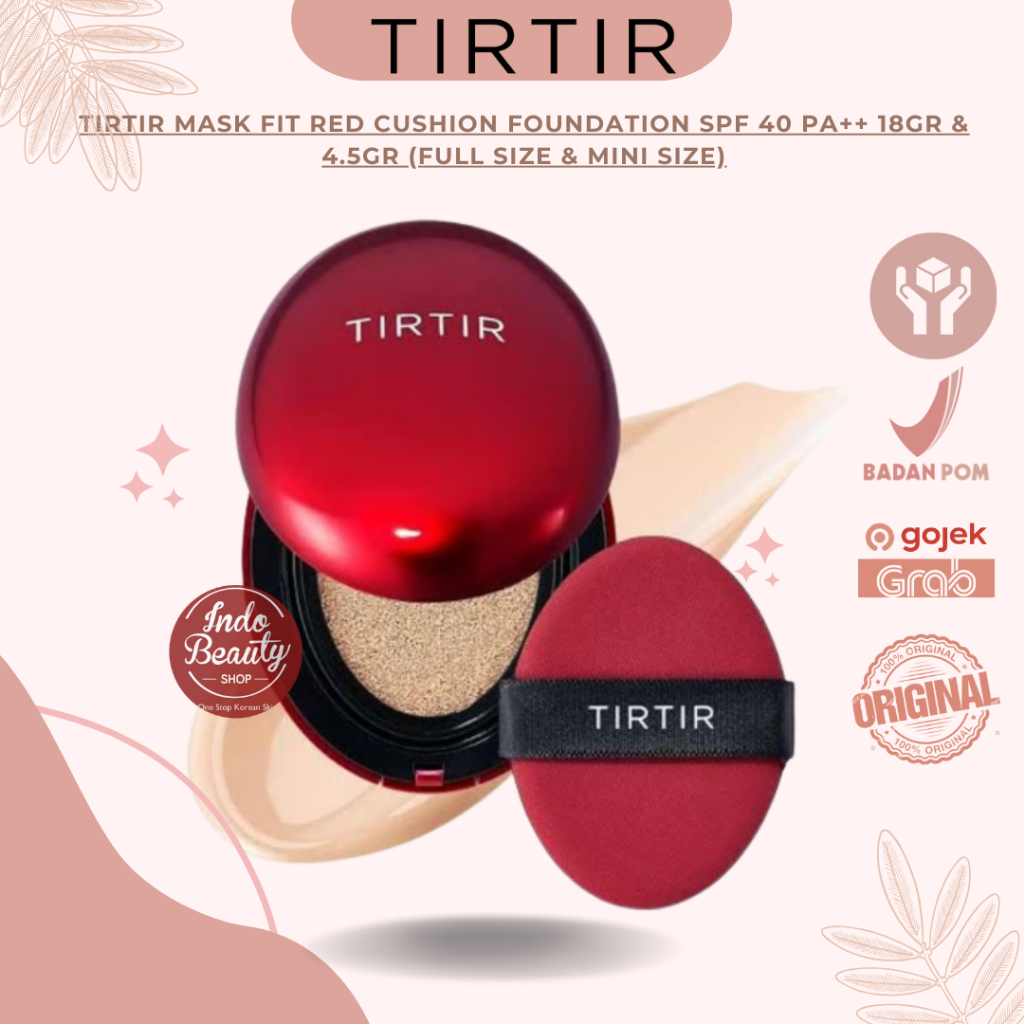Jual TIRTIR Mask Fit Red Cushion Foundation SPF 40 PA++ 18gr & 4.5gr (Full Size & Mini Size