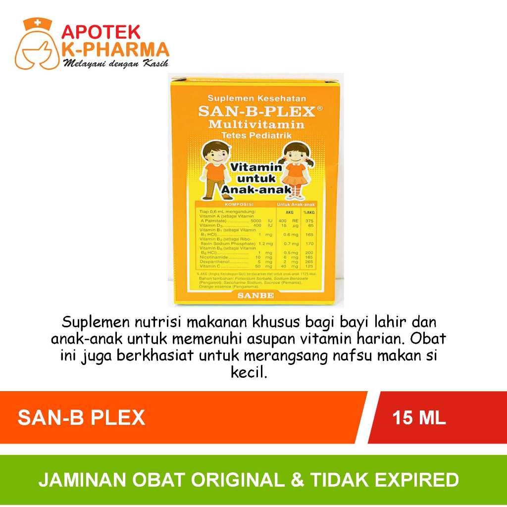 Jual San-B-Plex Drops Isi 15ml Obat Original | Shopee Indonesia