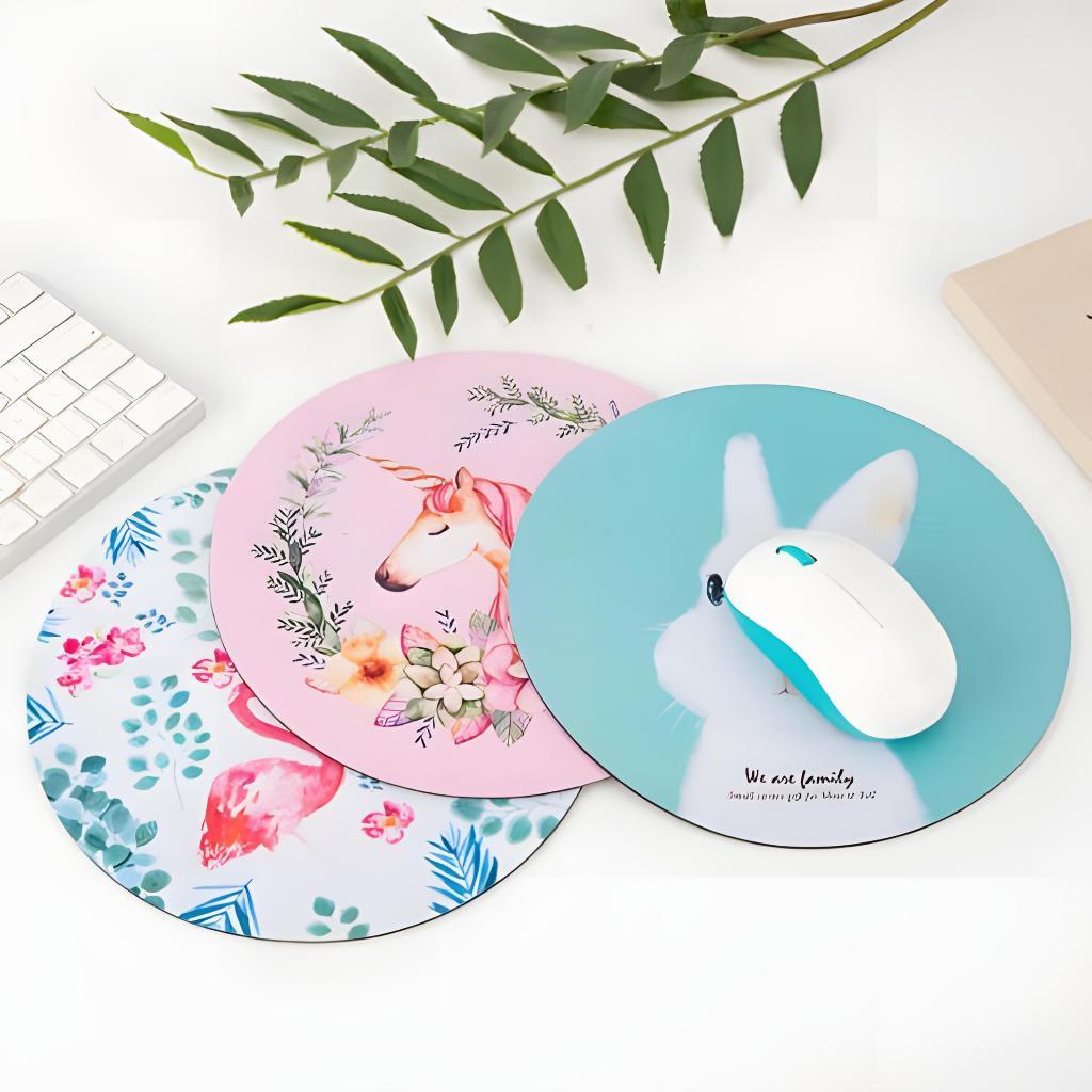 Jual Mousepad Karakter Lucu Mouse Pad Laptop/Komputer Bulat Anti Slip ...