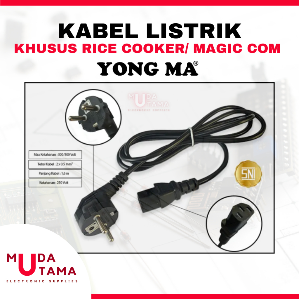 Jual Kabel Rice Cooker MagicCom YONGMA | Cok Kabel MagicCom YONG MA ...