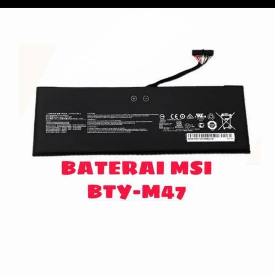 Jual BATERAI MSI GS40 6RE 6QE TYPE BTY-M47 GS43VR MS-14A3 MS-14A7 BTY ...