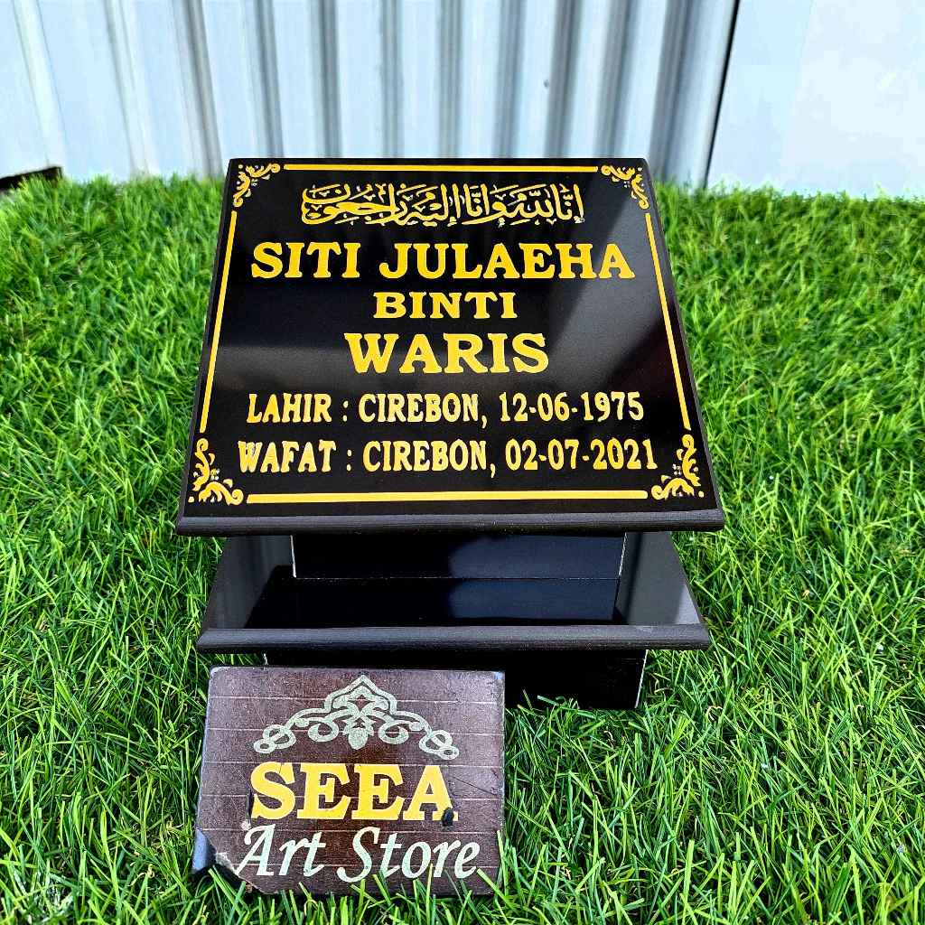 Jual Batu Nisan Makam Kuburan Dudukan Full Granit Tile 1515 Packing Kayu Shopee Indonesia 1325