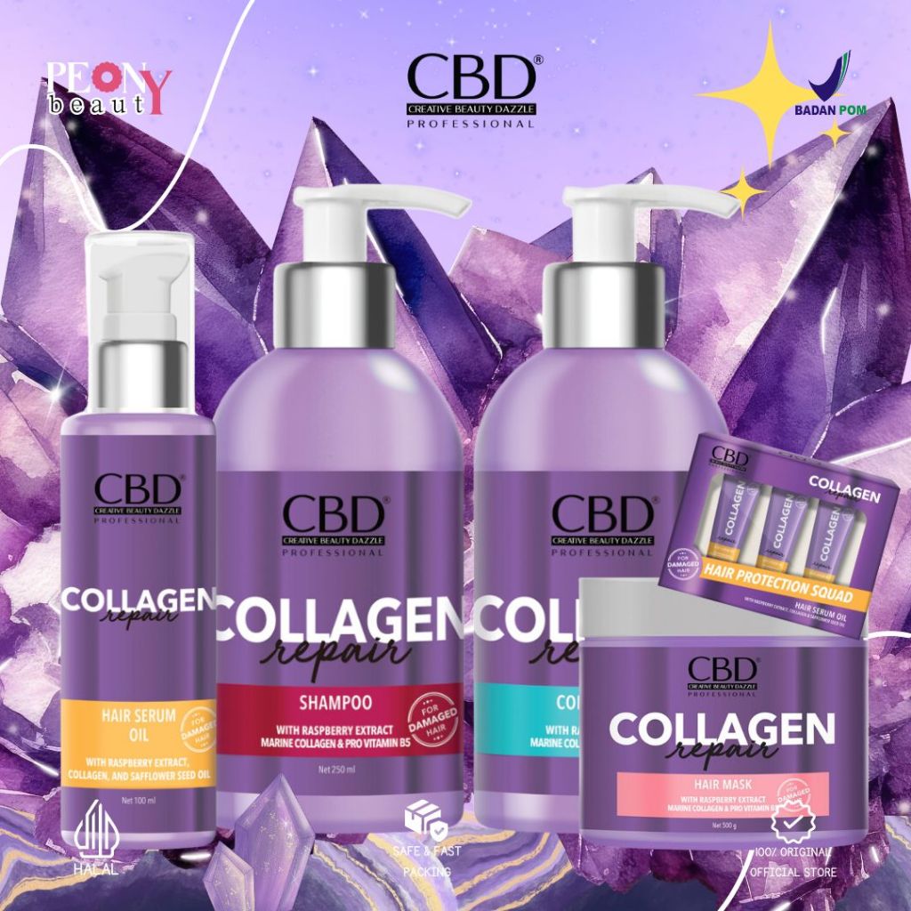 Jual CBD Collagen Repair Series | Shampoo| Conditioner | Hair Mask ...