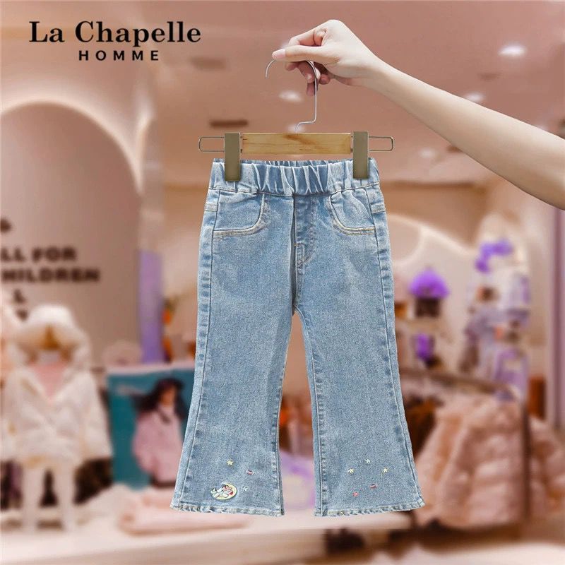 Little M Aop Bordir Flower Celana Denim Anak Perempuan