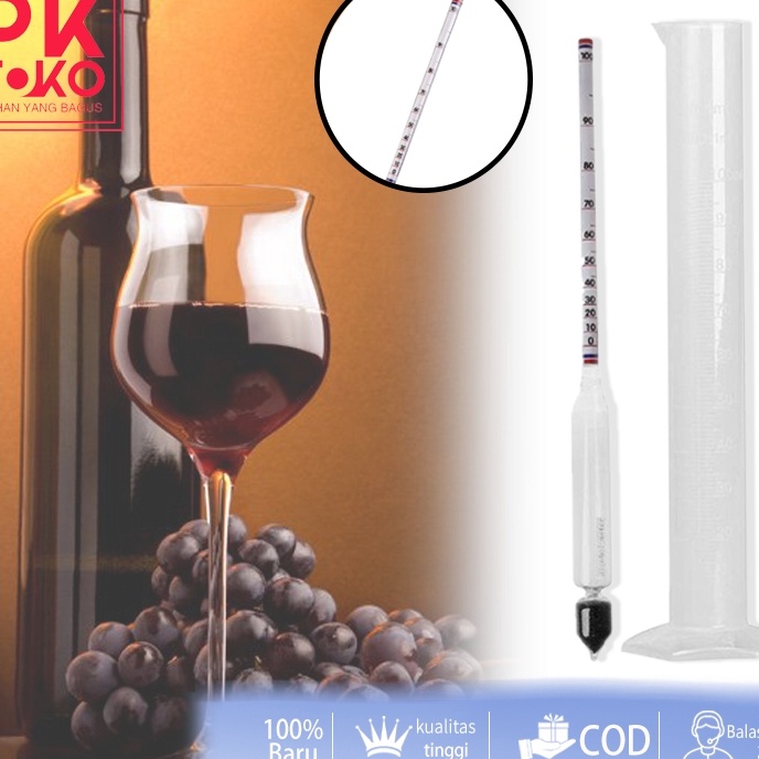 Alkohol-Hydrometer Mit Messbecher - 0-100% Alkohol Messgerät Für Destillation
