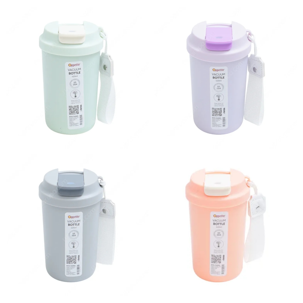 Jual INFORMA Appetite 420 Ml Kirby Mug Vacuum Flask PEACH/Abu-abu/Hijau ...