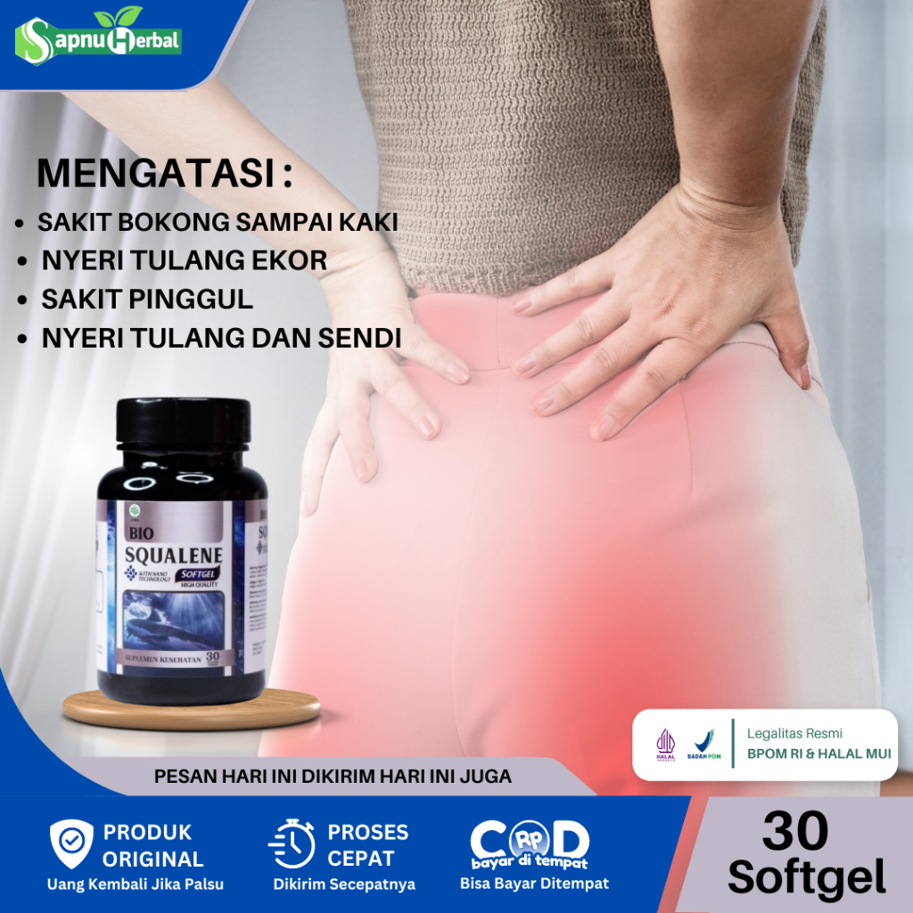 Jual Obat Saraf Kejepit, Nyeri Tulang Ekor, Sakit Bokong Sampai Kaki