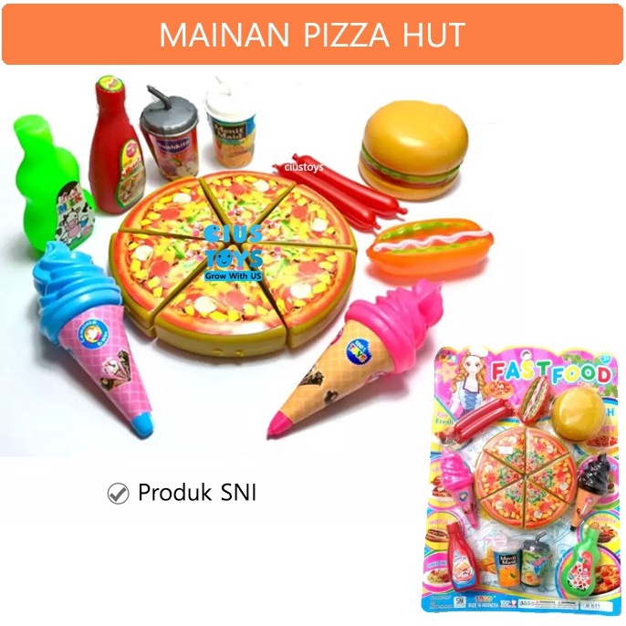 Jual PRODUCT TERPOPULER Mainan Makanan Cepat Saji Pizza Burger Hotdog ...
