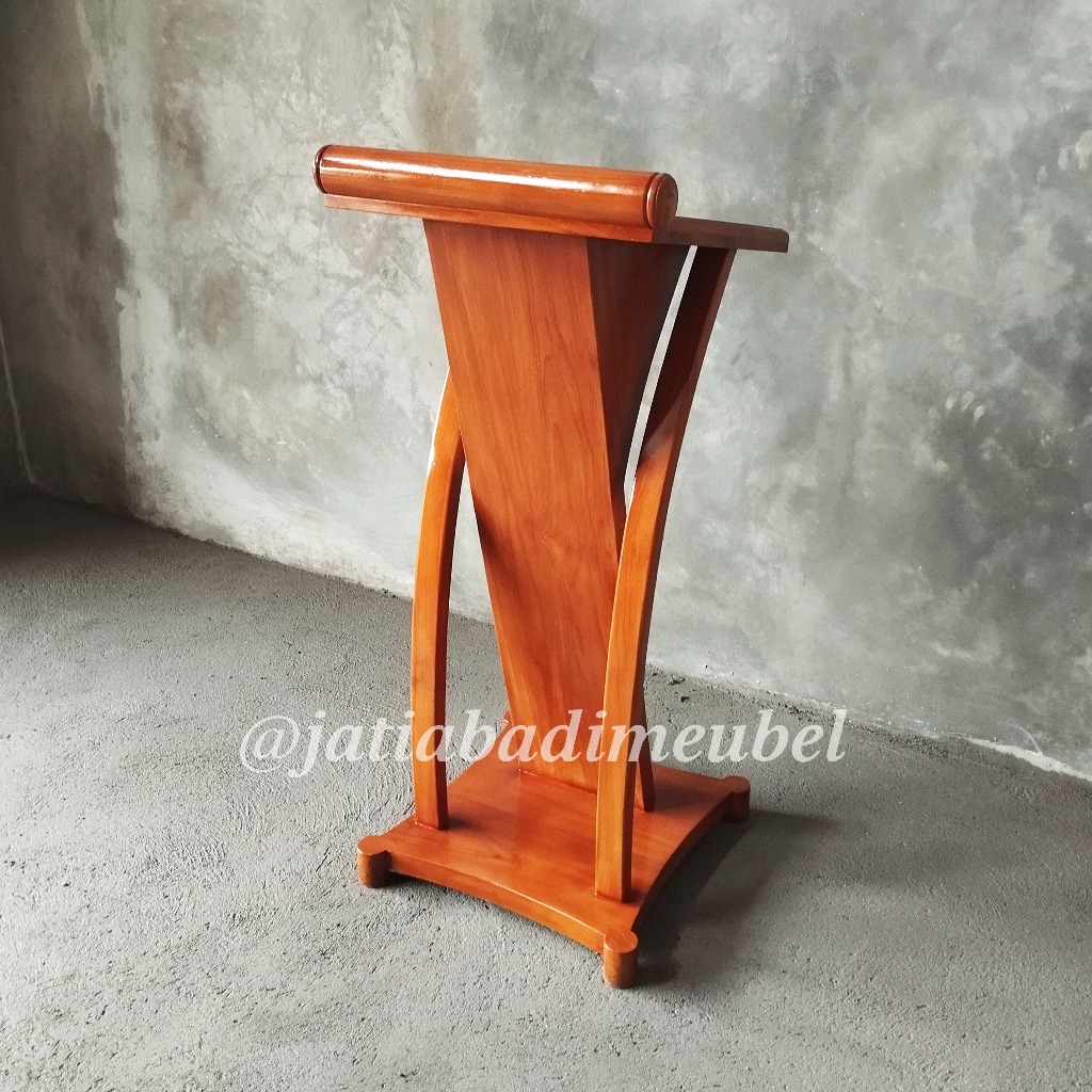 Jual Mimbar Podium Minimalis Kayu Jati, Meja Podium Ceramah, Podium ...