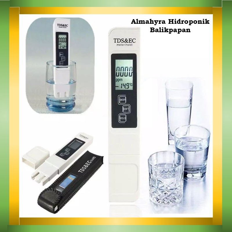 Jual Tds Ec Meter Alat Ukur Ppm Nutrisi Hidroponik Tds Ec Tester Dengan Thermometer Air