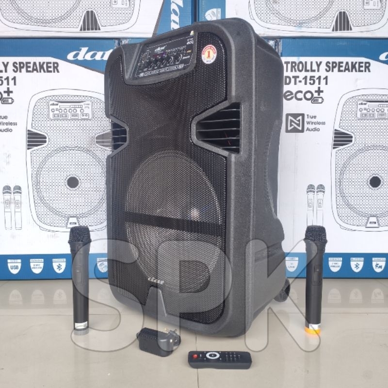Jual Speaker Portable DAT DT 1511 Eco Plus 15 inch 2 Mic Wireless ...
