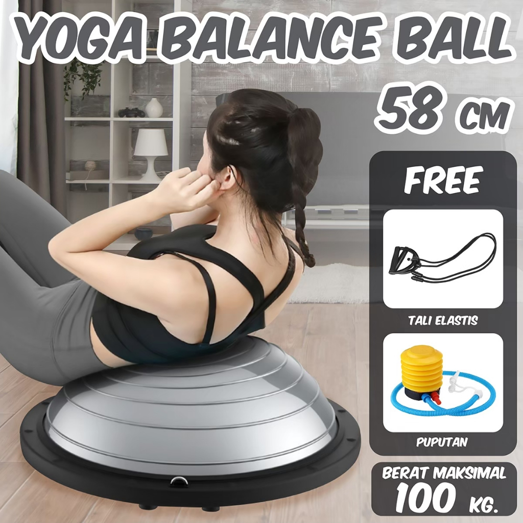 Jual BG SPORT Bosu Ball Balance Pad Balance Step 58cm FREE PUMP