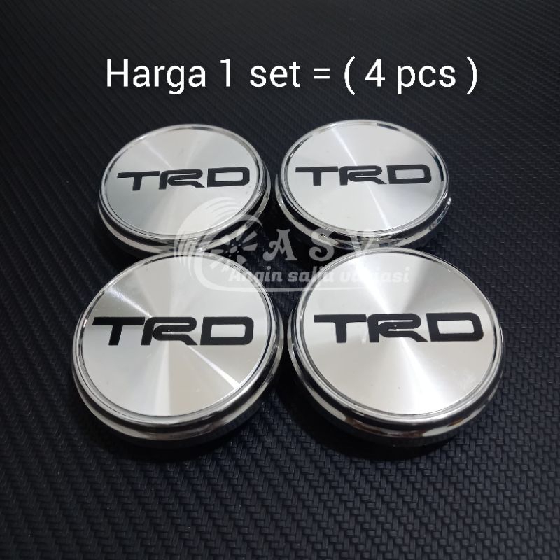 Jual dop roda tutup velg racing mobil variasi trd chrome diameter 6,4 ...