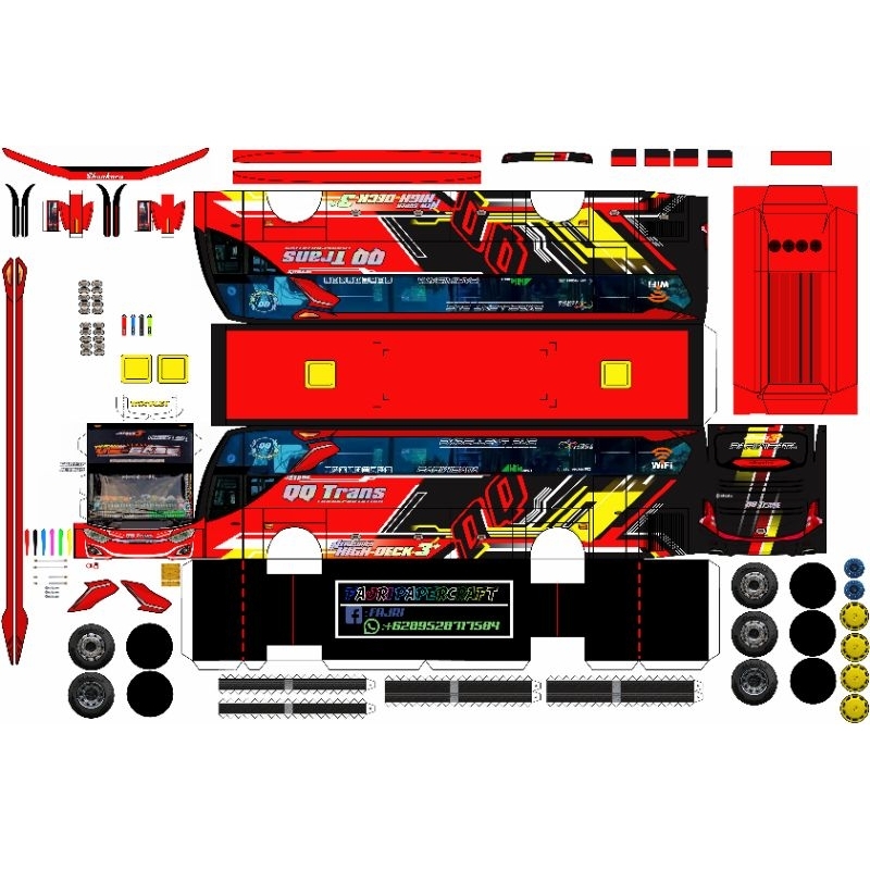 Jual POLA STIKER MINIATUR BUS VEGAS | Shopee Indonesia