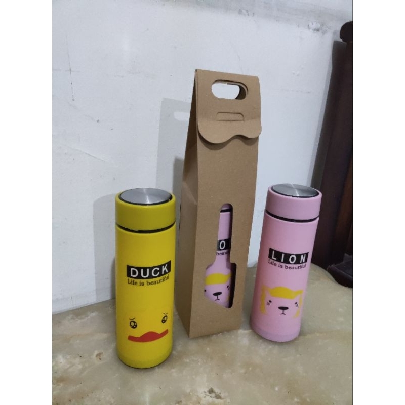 Jual TUMBLER dan BOX / BOTOL KACA / BOTOL MINUM 420 ML / BOX SOUVENIR ...