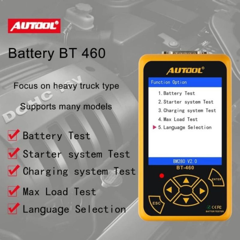 Jual Autool Bt 460 Battery Tester Lead Acid Agm Gel 12v 24v Truck