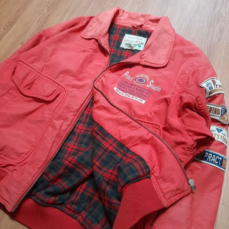 Jual VINTAGE FLIGHT JACKET PRACT STUDIO | Shopee Indonesia
