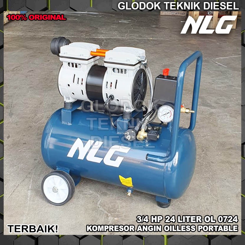 Jual NLG Kompresor Angin Portable Oilless 3/4 HP 24 LITER Mini Air ...