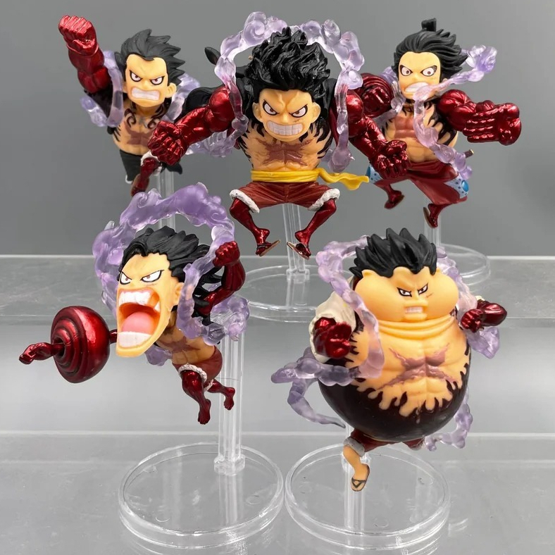 Jual One Piece Luffy Gear 4 Cute Mainan Figure Set Isi 5 Pcs | Shopee ...