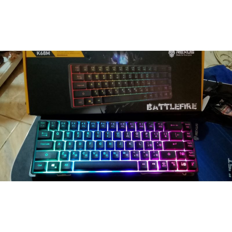 Jual Rexus Keyboard Gaming Mini Battlefire K68M. | Shopee Indonesia