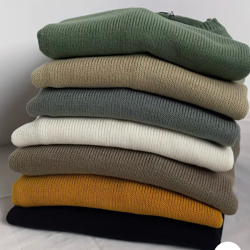 Jual Aurora Basic Crop Top Rajut Wanita Oversize - Sweater Rajut Crop ...