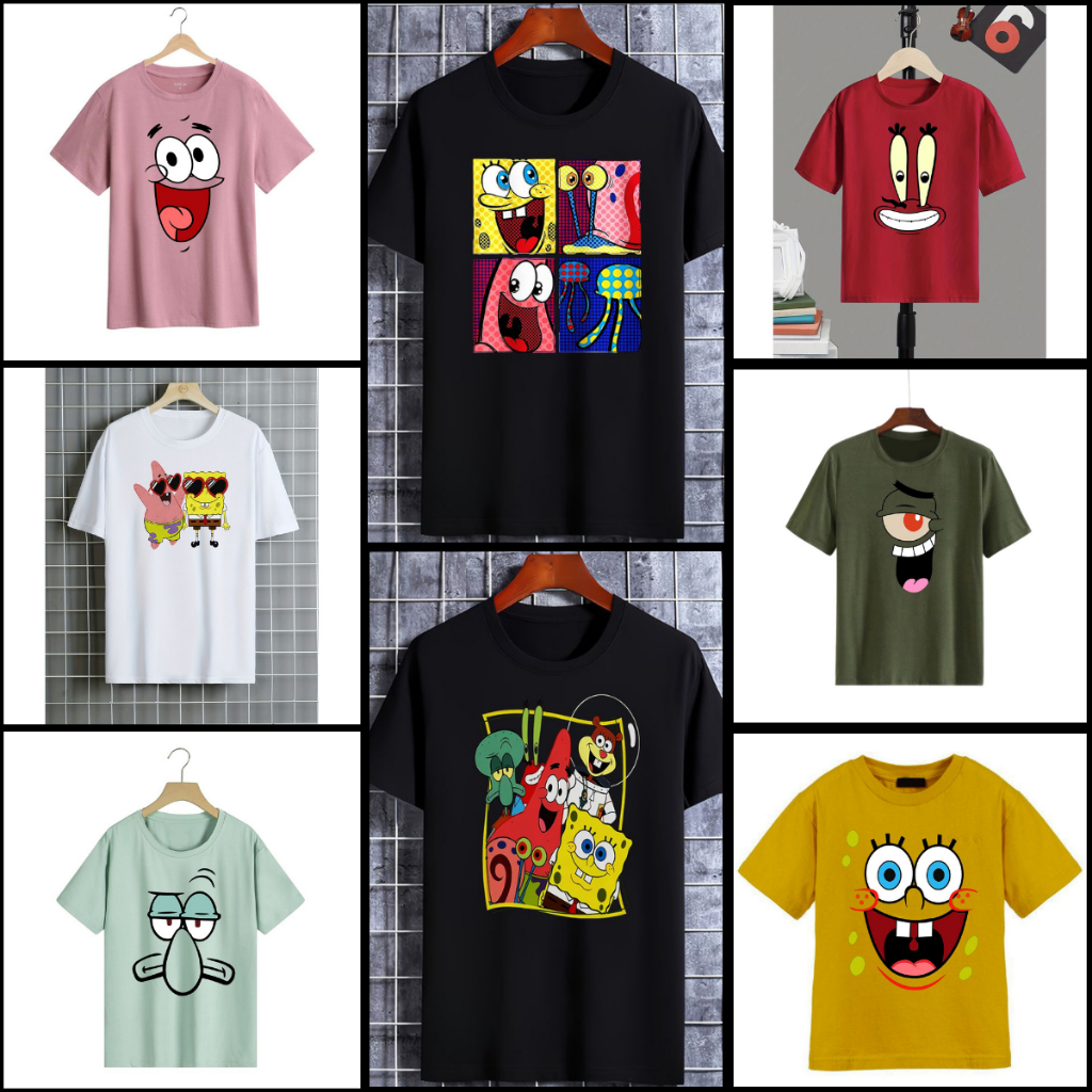 T-shirt Unisex SpongeBob SquarePants – Patrick O Squidward – 100% Cotone, Taglie S-XXXL - 4