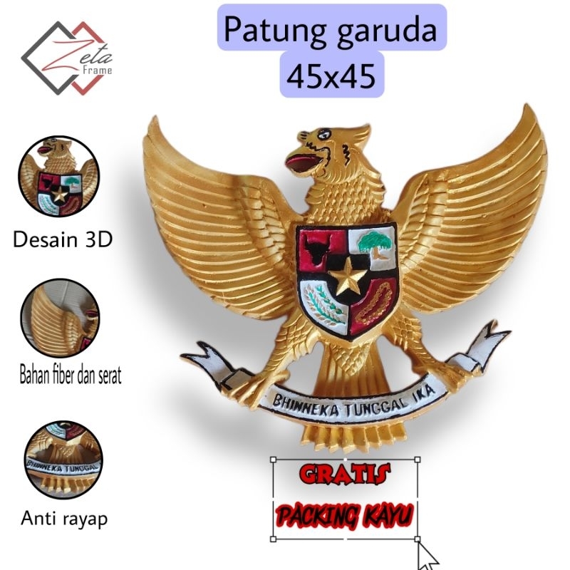 Jual Lambang garuda Indonesia uk. 45x45 - Patung garuda | Shopee Indonesia