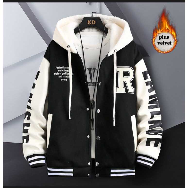 Jaket varsity hoodie sales