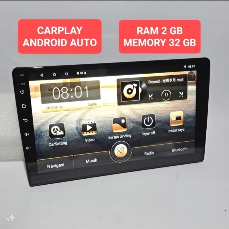 Jual Headunit Android 9 inch RAM 2GB MEMORY 32GB Carplay Android Auto ...