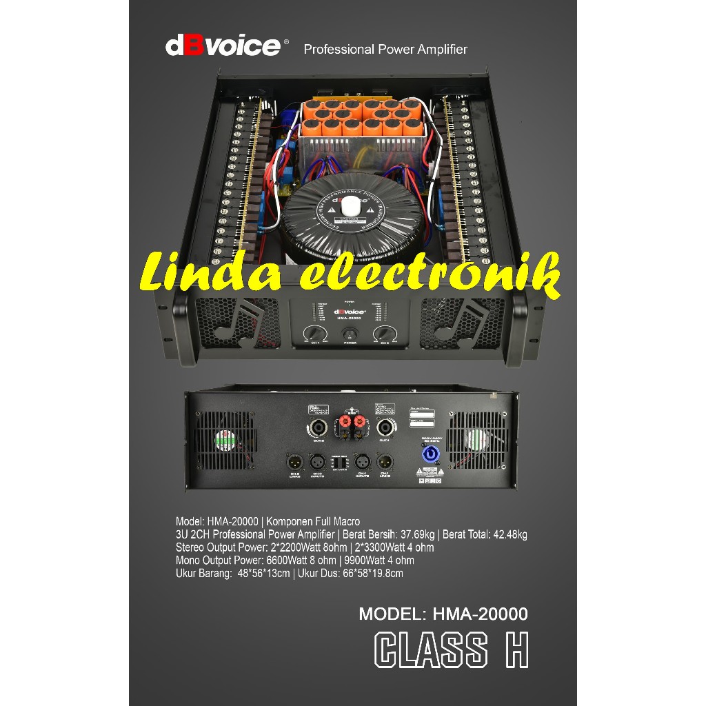 Jual POWER DBVOICE HMA 20000 / HMA20000CLASS H FULL MACRO 2200 X 2 ...