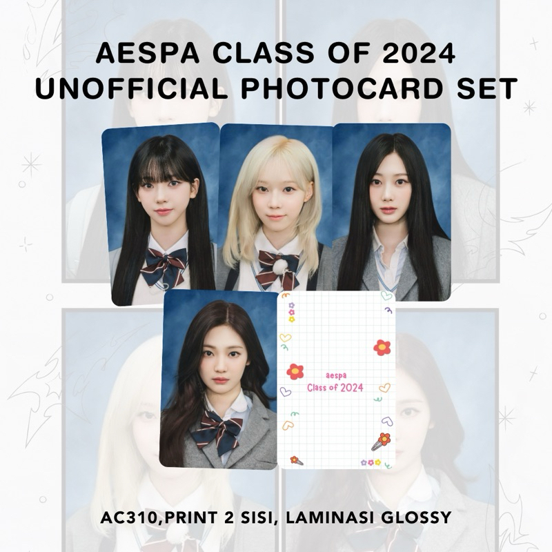 Aespa 2024 Pink Christmas Photocard Pack (Random) - Karina, Winter, Giselle, Ningning - Original K-Pop Memorabilia