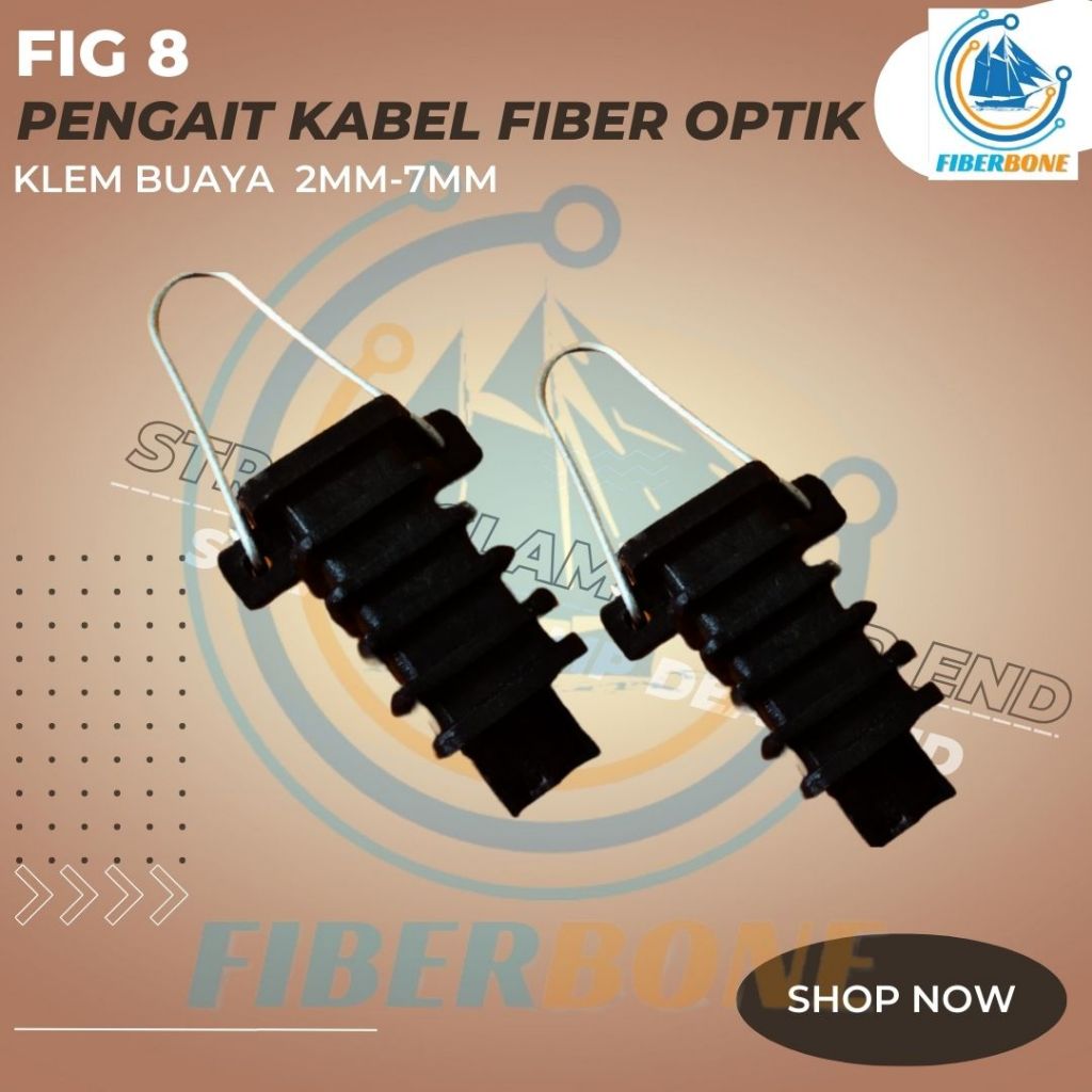 Jual Pengait kabel fiber optik fig8/Klem buaya 2-7mm | Shopee Indonesia